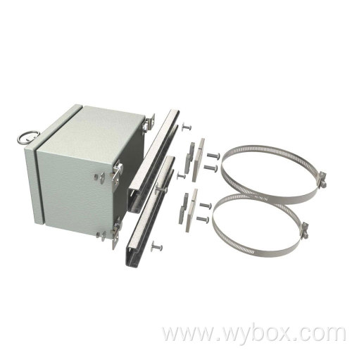 Universal Pole Mount Kits make box Enclosure mounting bracket fast and easy fastener pole fixing Optical cable wire bracket